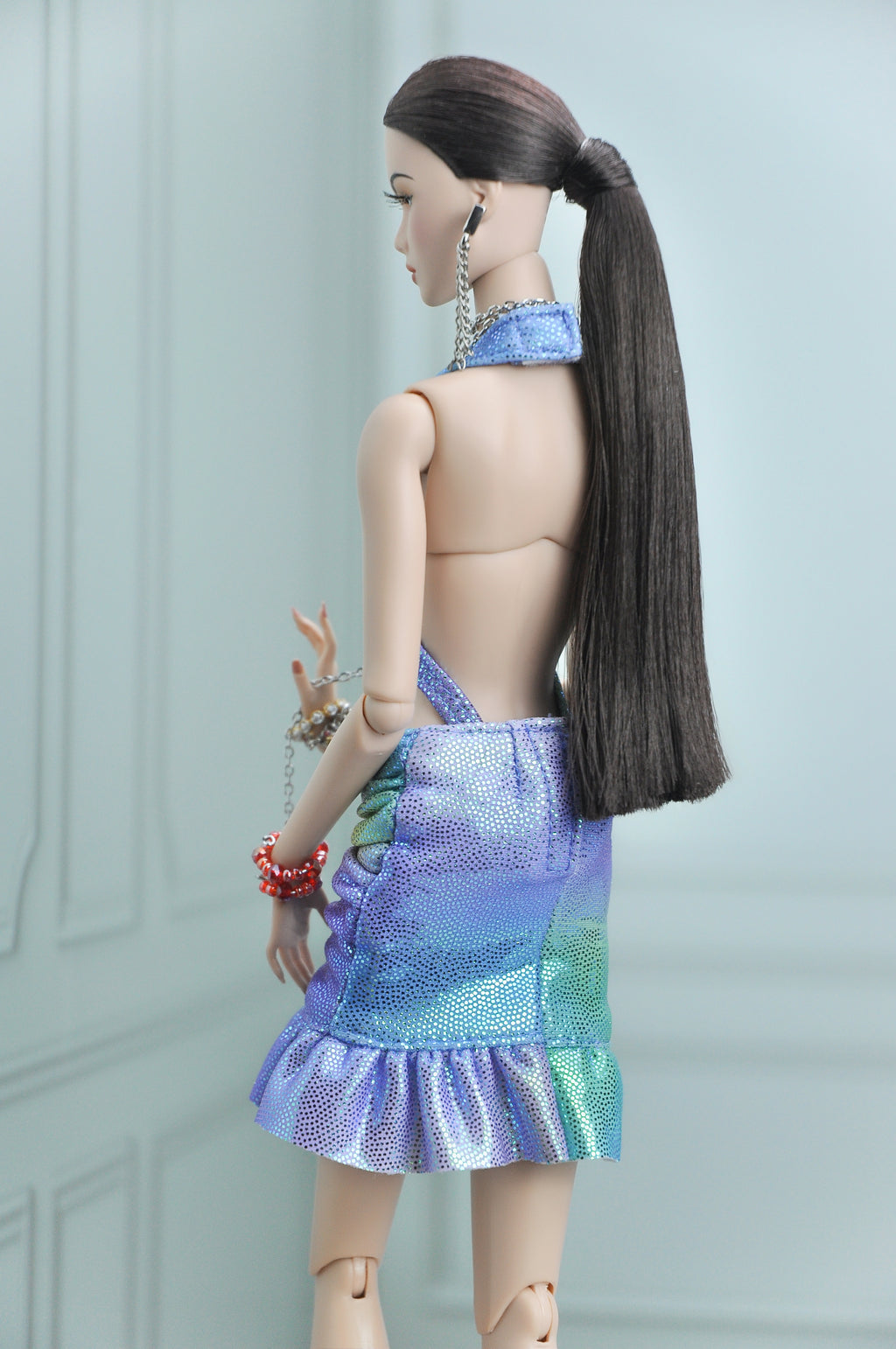 A | SUMMER NEVER ENDS - FASHION ROYALTY doll  - Shimmering jersey swimsuit with matching skirt