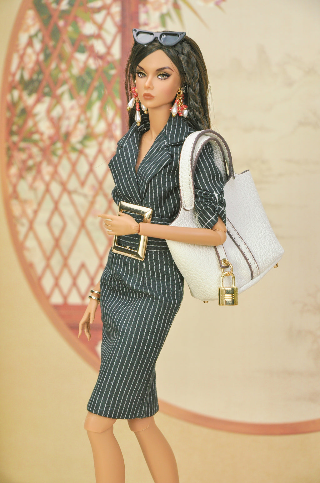 PLASTIKTIARA | 80s pinstripes suit for Fashion Royalty Fr 6.0 - Poppy Parker - Nu Face