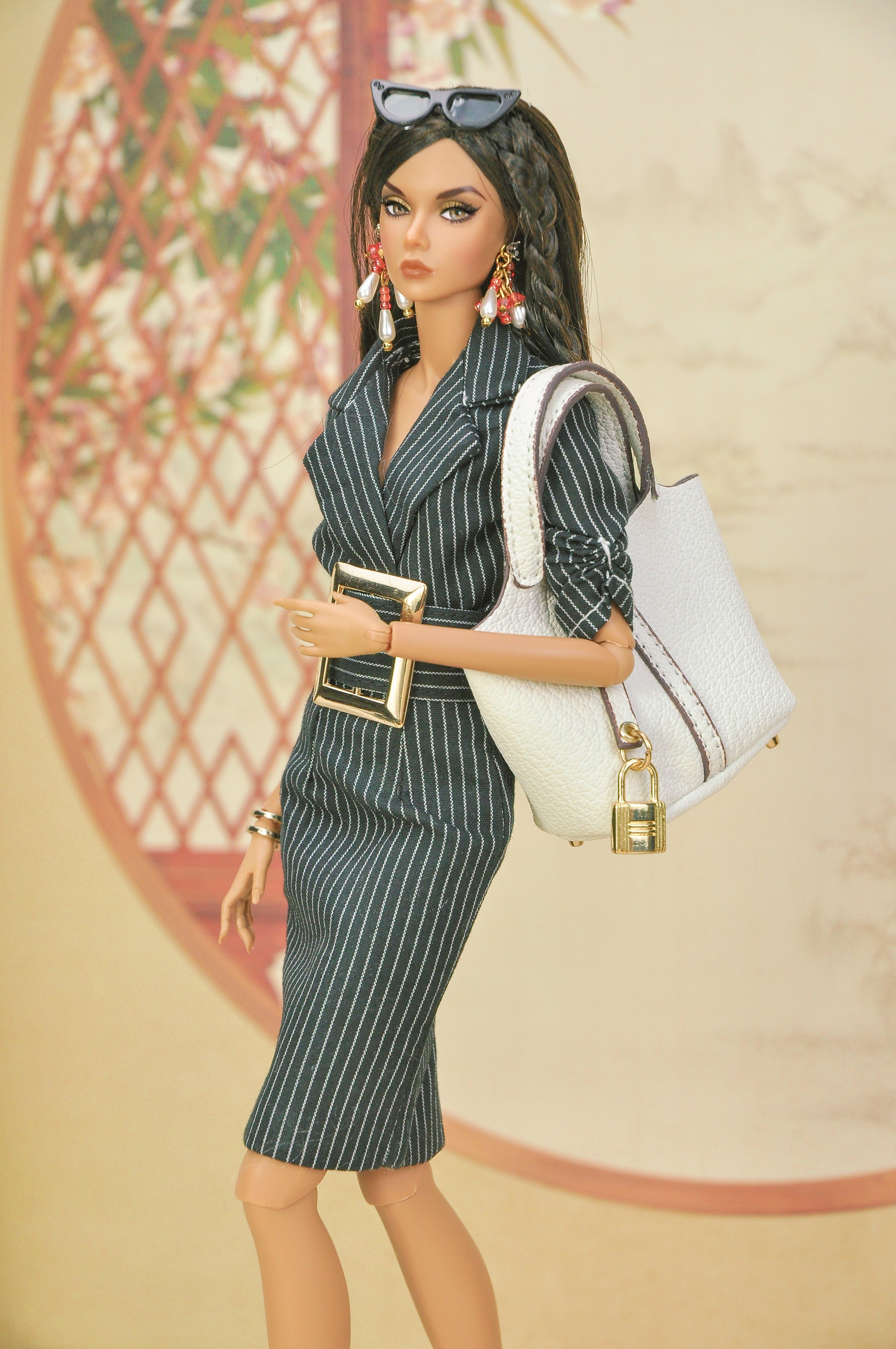 PLASTIKTIARA | 80s pinstripes suit for Fashion Royalty Fr 6.0 - Poppy Parker - Nu Face