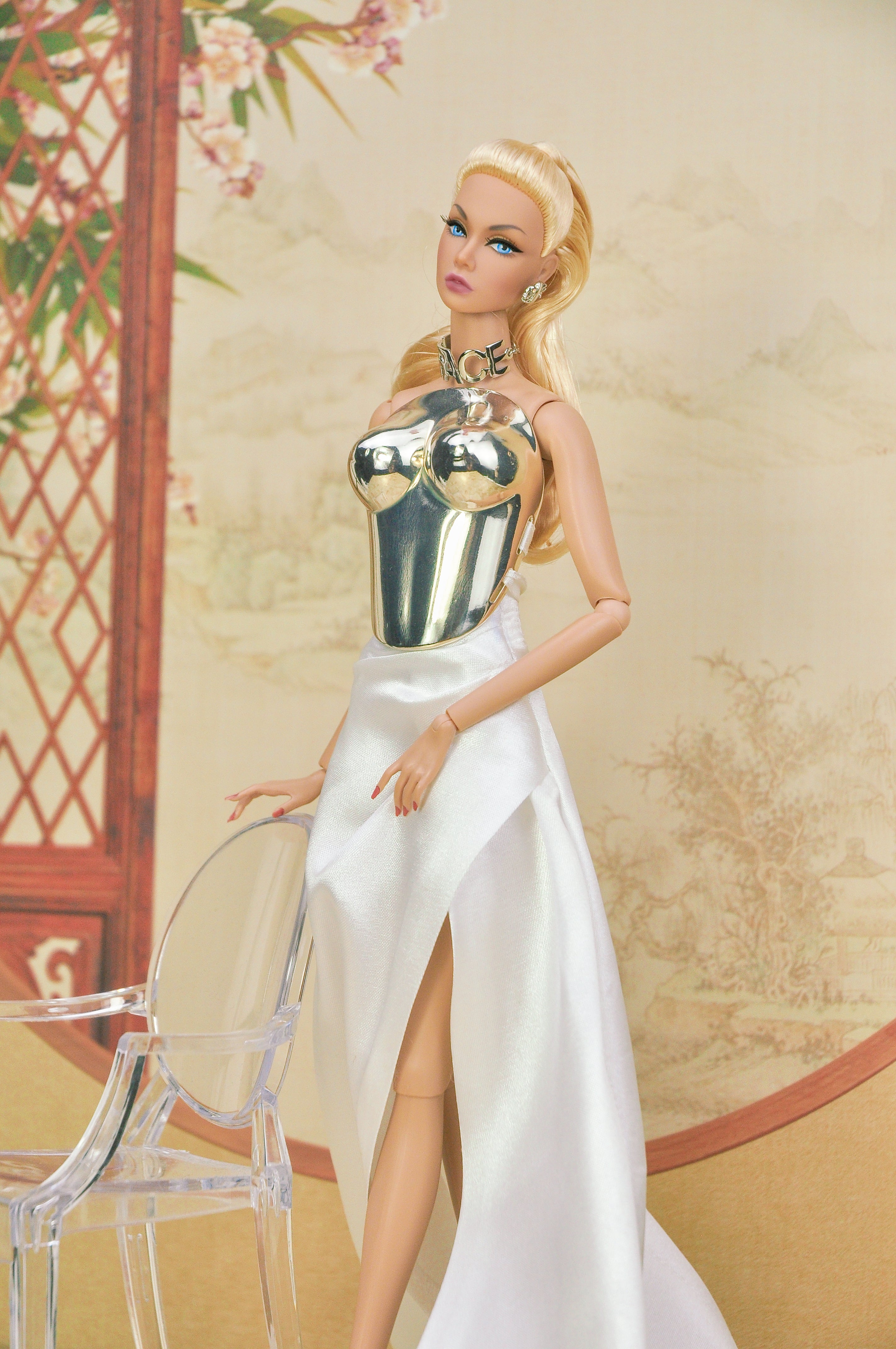 PLASTIKTIARA | 3D Printing bustier top with slit skirt for Fashion Royalty - Poppy Parker - Nu FACE barbie