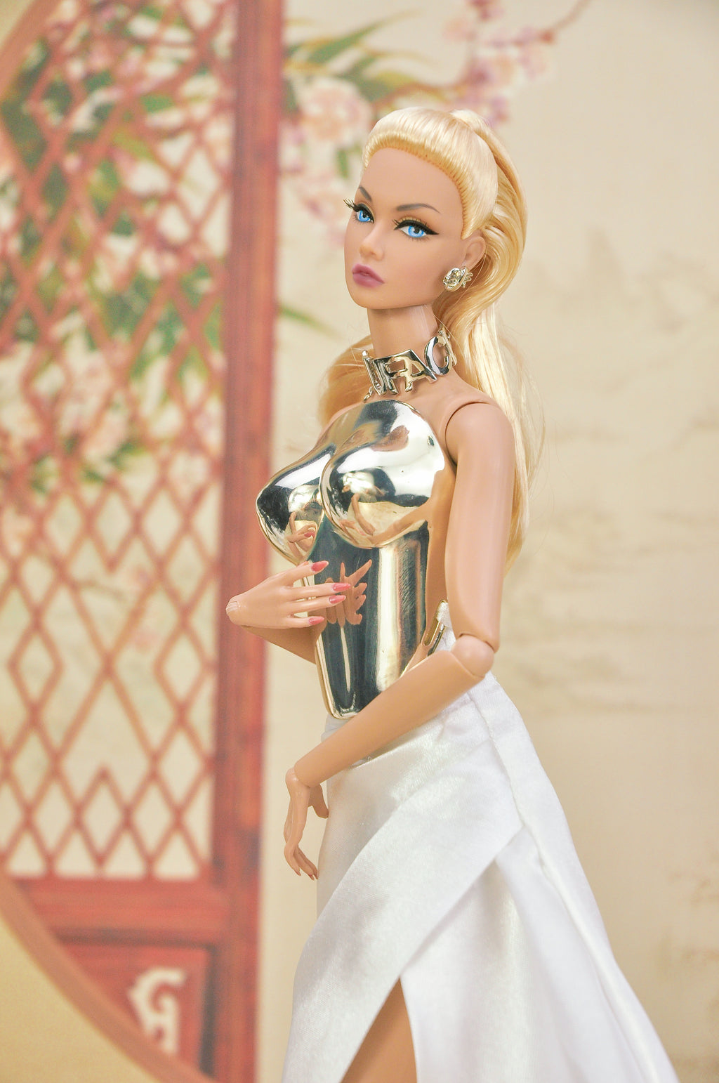 PLASTIKTIARA | 3D Printing bustier top with slit skirt for Fashion Royalty - Poppy Parker - Nu FACE barbie
