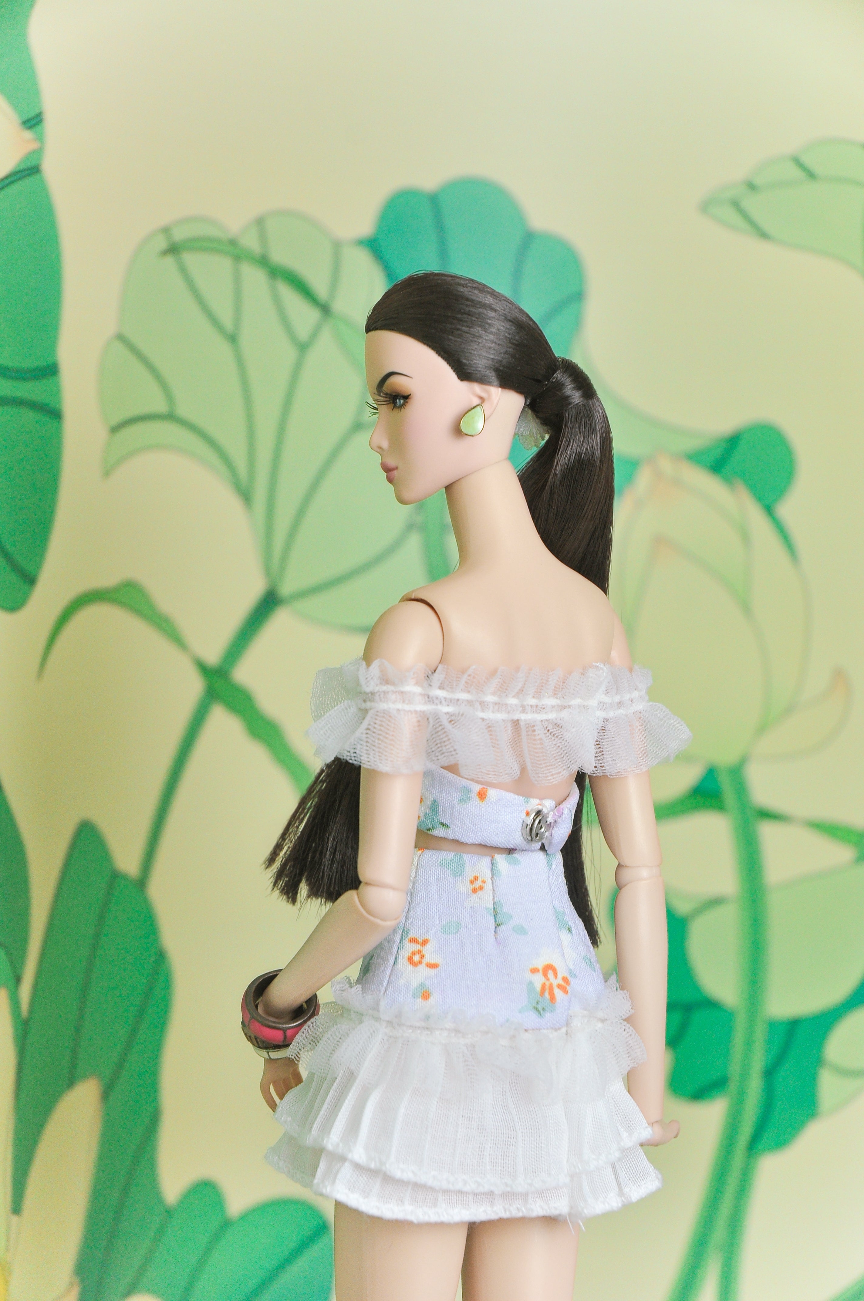 APRIL - ORIENTAL PENTAL | Outfit #2  - Strapless bodice top and ruffle skirt for Fashion Royalty