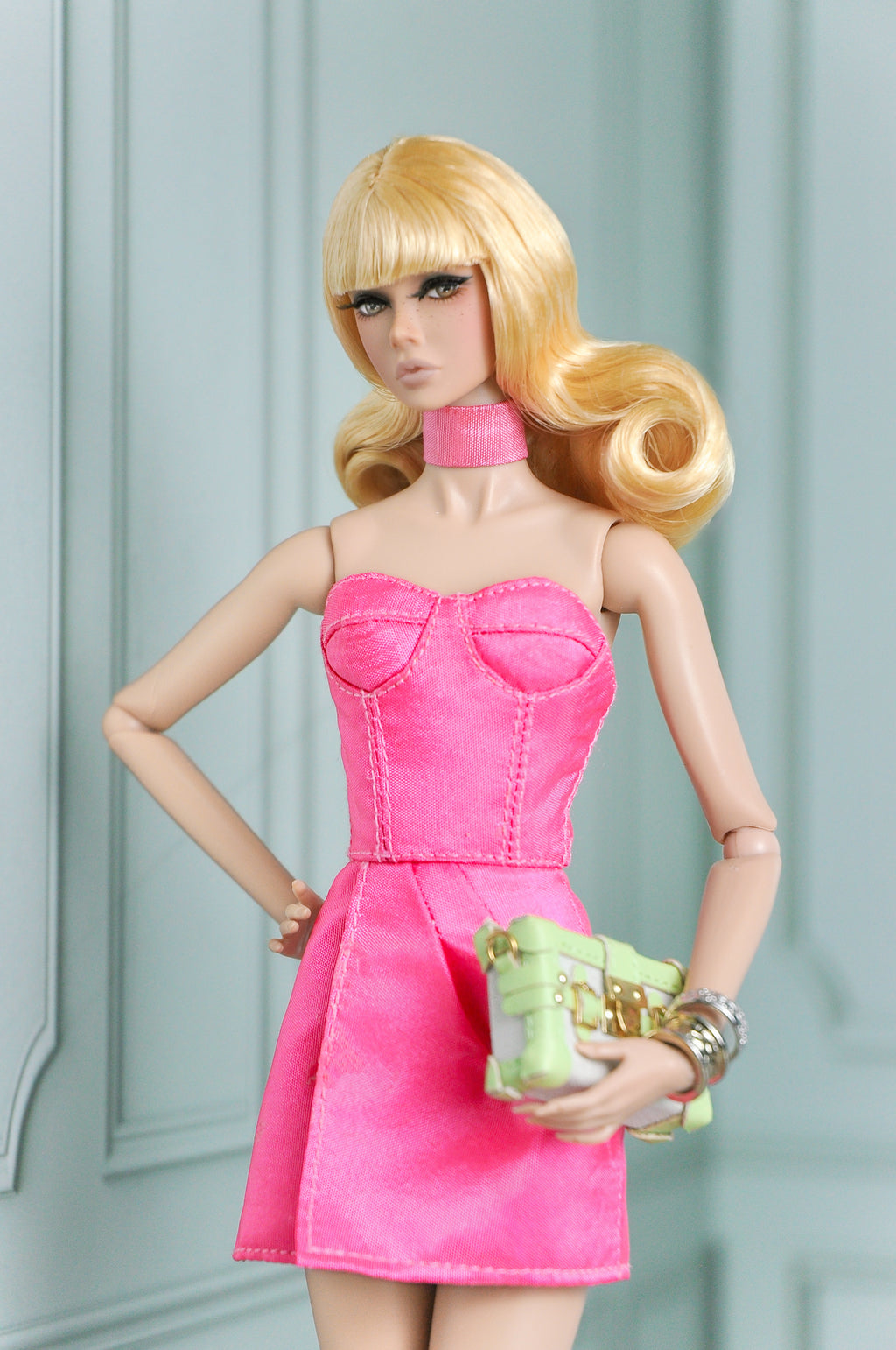 PINK GLAM - Bustier dress for FR 6.0 and Poppy Parker doll