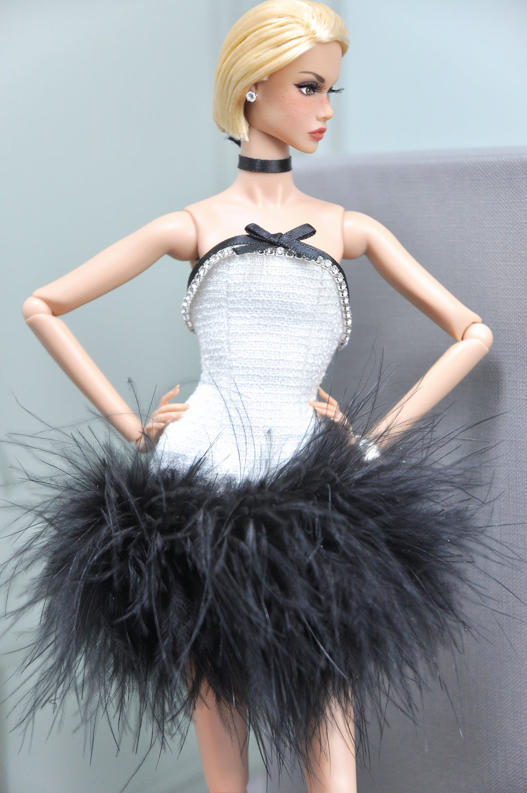 A YOUNG MAIDEN | Black & White ensemble for Fashion Royalty doll clothes & Poppy Parker doll