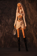 "Heart of Desert" Collection | Hood bolero jacket, halter top and twisted skirt for Fashion Royalty & NU FACE