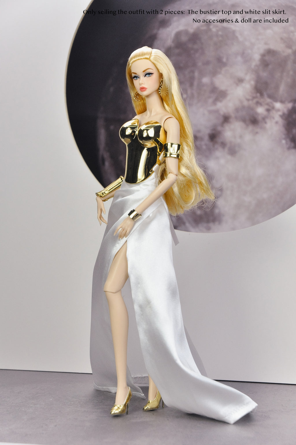 PLASTIKTIARA | 3D Printing bustier top with slit skirt for Fashion Royalty - Poppy Parker - Nu FACE barbie
