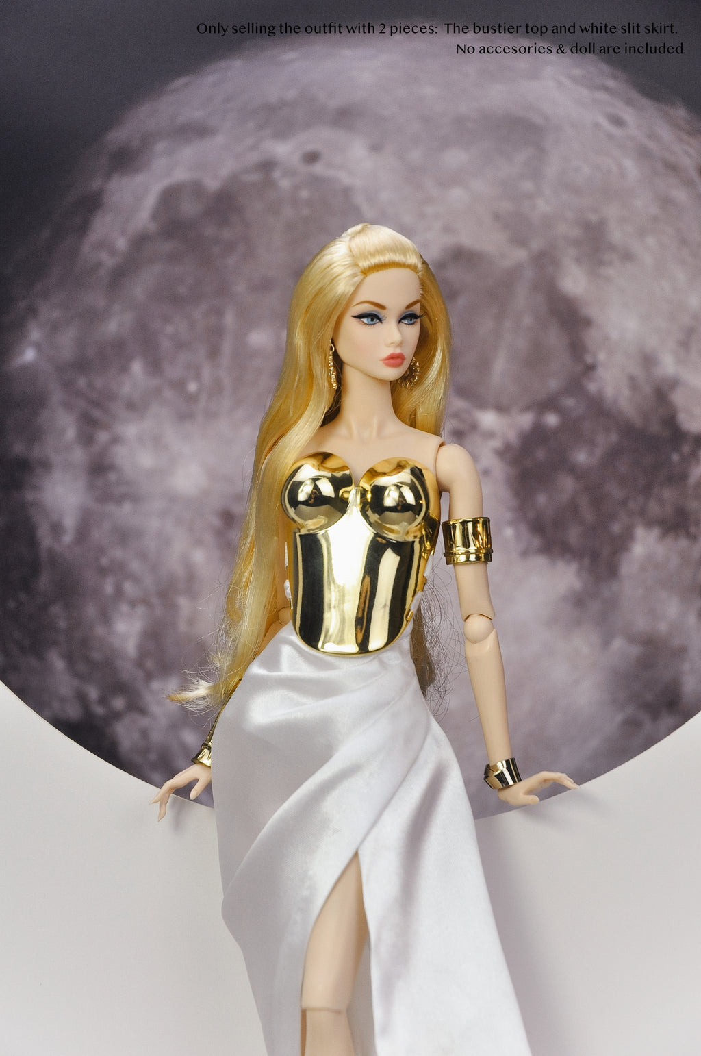 PLASTIKTIARA | 3D Printing bustier top with slit skirt for Fashion Royalty - Poppy Parker - Nu FACE barbie
