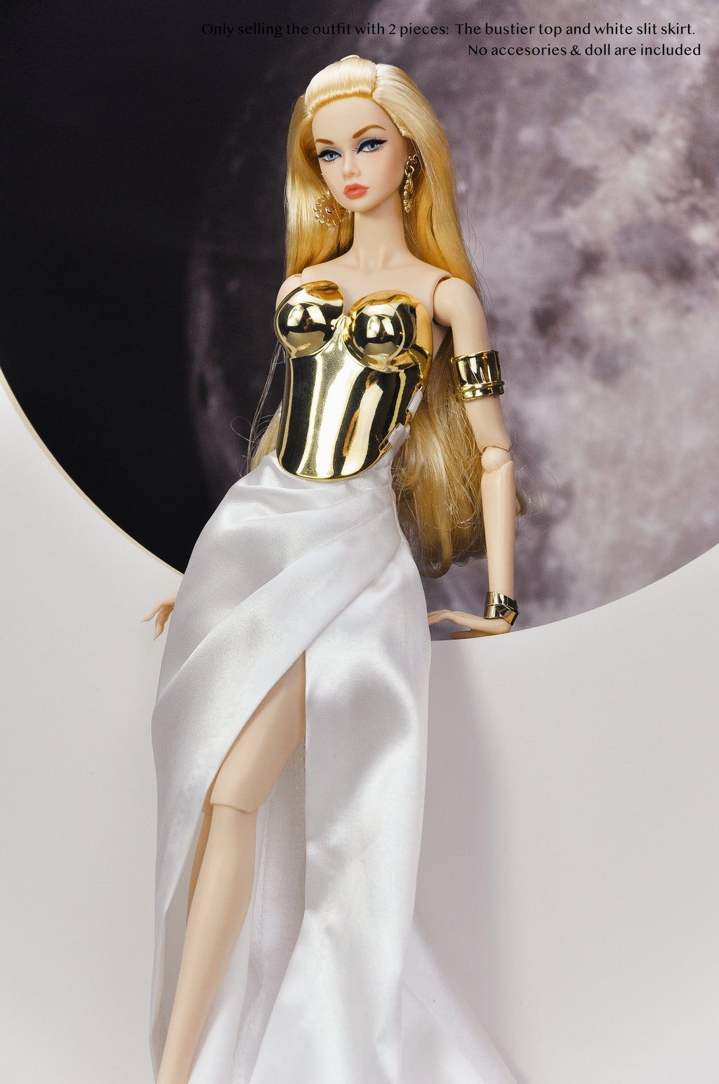 PLASTIKTIARA | 3D Printing bustier top with slit skirt for Fashion Royalty - Poppy Parker - Nu FACE barbie