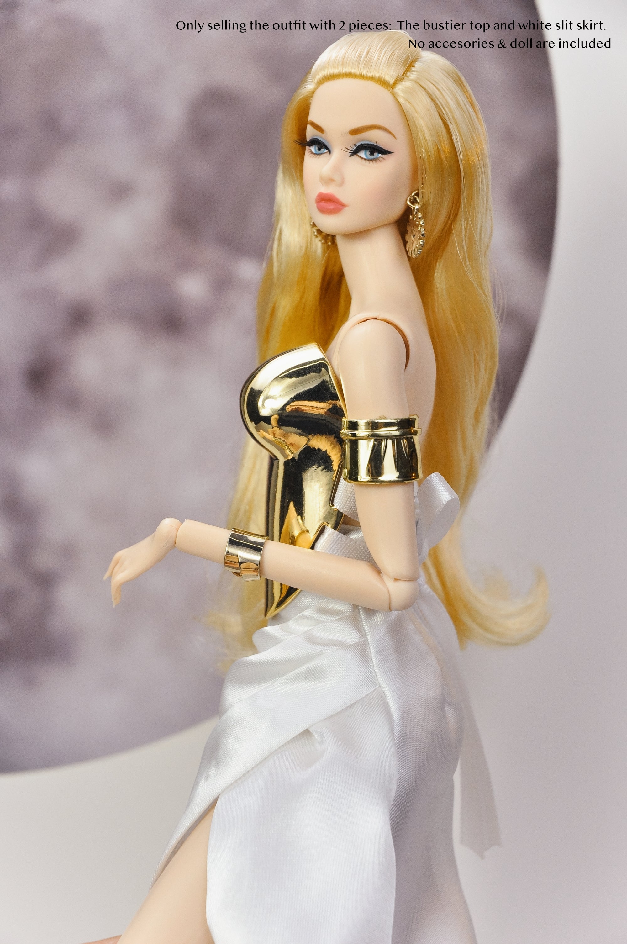 PLASTIKTIARA | 3D Printing bustier top with slit skirt for Fashion Royalty - Poppy Parker - Nu FACE barbie